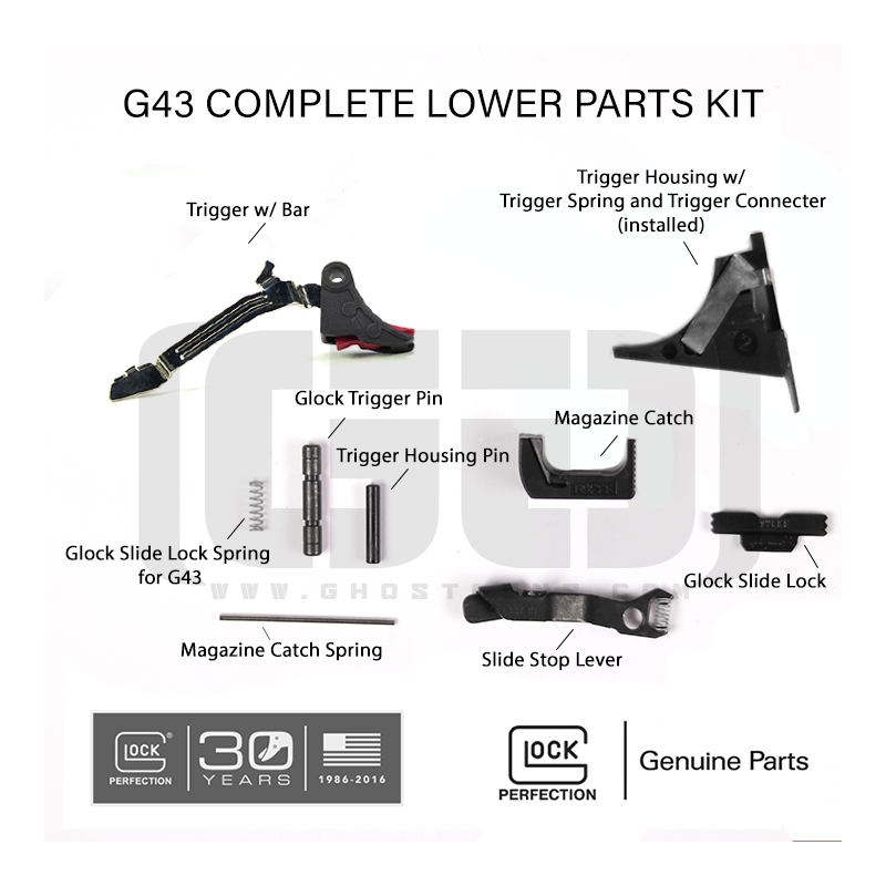 Glock 43X Parts List